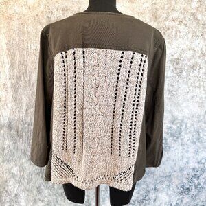 Democracy Zip Utility Jacket with Knit Back 2X